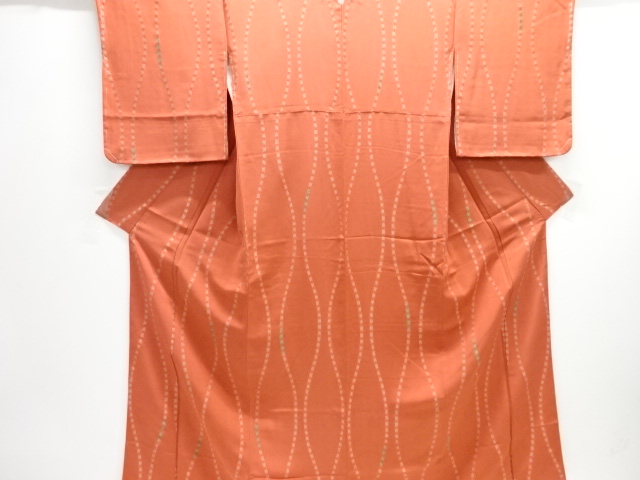 JAPANESE KIMONO / ANTIQUE KIMONO / TAISHO ROMAN STYLE / URUSHI / WOVEN FLORAL TATEWAKU PATTERN